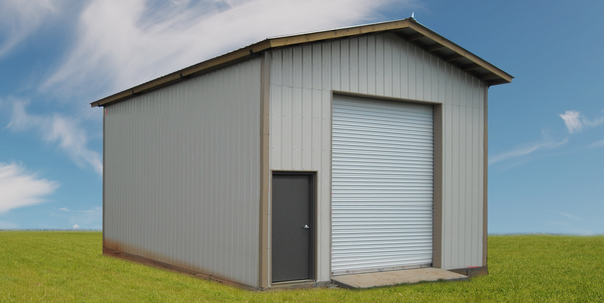 Enclosed Barn Barn with Roof Overhangs